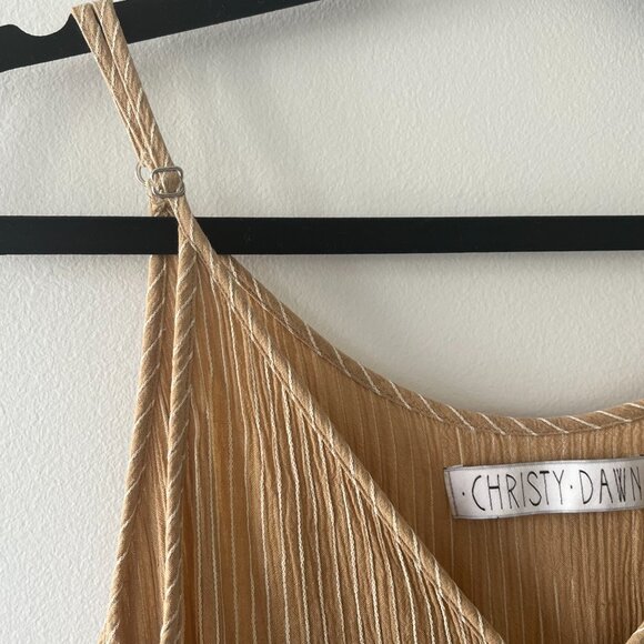 Christy Dawn 'Lincoln' dress, Praline Stripe (brown / white), S/M - Picture 8 of 9